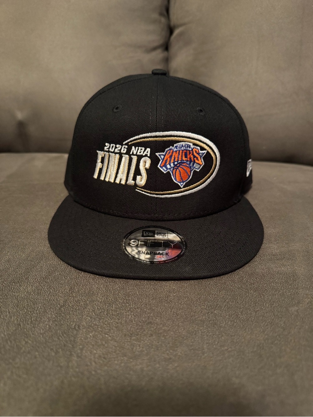 New York Knicks New Era 2026 NBA Finals 9FIFTY Snapback Hat - Black OSFA NWT